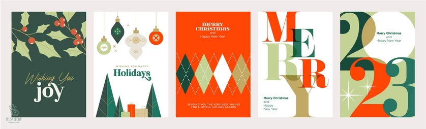 创意圣诞节平安夜节日活动宣传插画海报封面模板AI矢量设计素材【003】